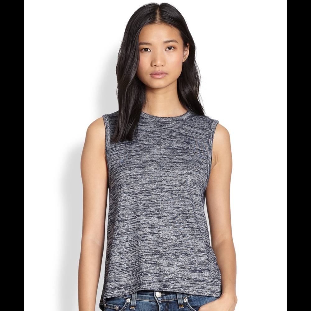Rag & Bone Jean Nicole Burnout Crossover Tank Top